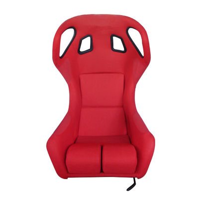 Fiberglass Bucket Racing Seat Safety Restraint Integrasi Kursi Balap Merah Dan Hitam