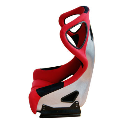 Fiberglass Bucket Racing Seat Safety Restraint Integrasi Kursi Balap Merah Dan Hitam