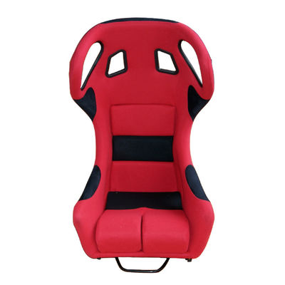 Fiberglass Bucket Racing Seat Safety Restraint Integrasi Kursi Balap Merah Dan Hitam