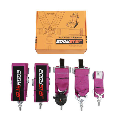 EDDY Purple 5 Point Racing Seat Belt Harness Sertifikat SFI Untuk Mobil Balapan