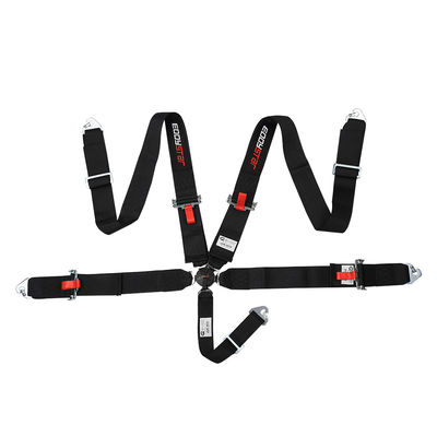 EDDYSTAR Nylon Lima Titik Sabuk Keamanan Hitam Warna Lima Titik Racing Harness