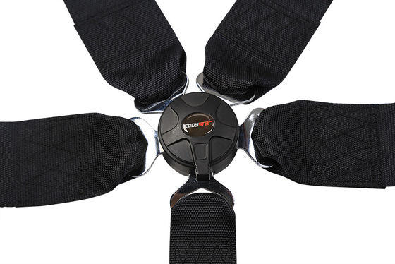 EDDYSTAR Nylon Lima Titik Sabuk Keamanan Hitam Warna Lima Titik Racing Harness