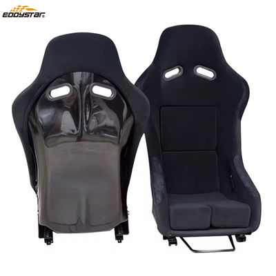 EDDYSTAR Carbon Fiber Bucket Seats Dual Slider Mudah Dipasang Untuk Mobil Balapan