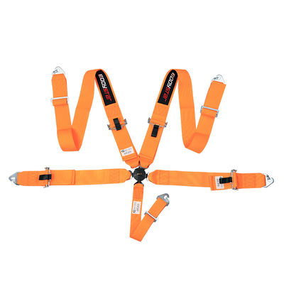 EDDYSTAR Nylon Drift Kereta Balapan Sabuk Keselamatan Oranyeu Warna 5 Titik Sabuk Keselamatan