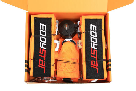 EDDYSTAR Nylon Drift Kereta Balapan Sabuk Keselamatan Oranyeu Warna 5 Titik Sabuk Keselamatan