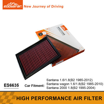 Struktur kompak Filter udara aliran tinggi Meningkatkan efisiensi mesin Untuk 1.8 Santana