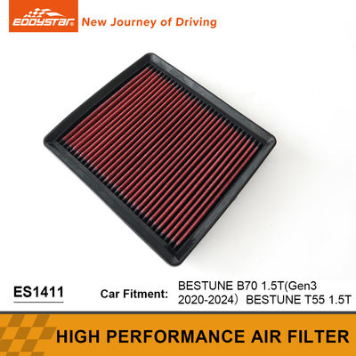 Filter udara panel aliran tinggi yang bisa dicuci BESTUNE B70 1.5T Filtrasi Mikropartikel