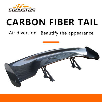 3D-V Disesuaikan Serat Karbon Bagian Belakang Spoiler High Tail Fin Matt Fiber Hitam