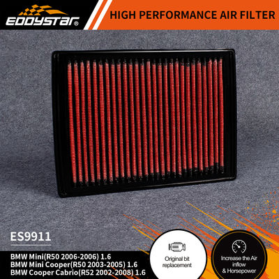High-filtration efficiency EDDYSTAR air filter car fit for  Mini R50 Mini CooperR50 Cooper CabrioR52 ES9911