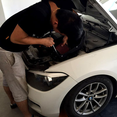 EDDYSTAR Air intake serat karbon yang menghasilkan pusaran dengan desain aliran tinggi untuk BMW 116i 118i 1.6T ((N13)