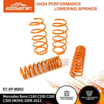 EDDYSTAR Anti-korosi Kustom Lowering Spring Kit untuk Mercedes Benz C180/C200/C260/C300 (2008-2013) - Set 4 Precision Engineered Springs dengan Drop -30mm